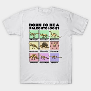 Born To Be A Paleontologist, Paleontology School Dinosaurs Lover T-Shirt